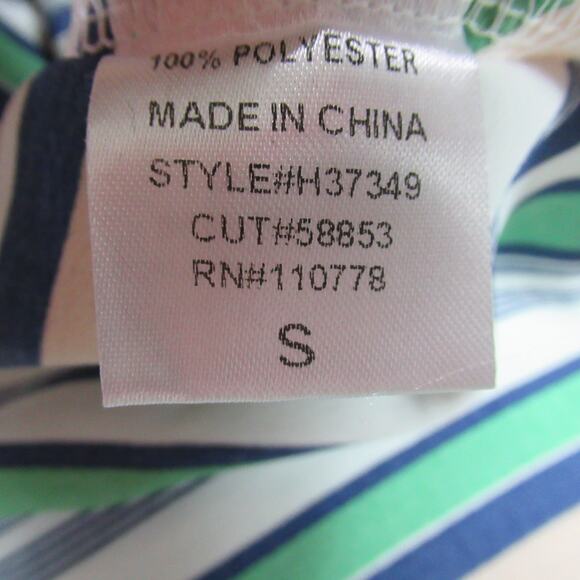 Hazel Top Womens Small Striped Wrap Blouse Work Preppy Mod Coastal Anthropologie - Picture 6 of 7